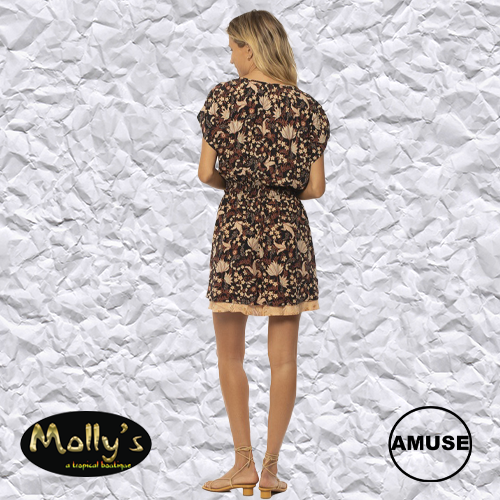 In Bloom S/S Woven Dress - Black